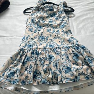 Blue Aguabendita x Revolve Pattern Mini Dress